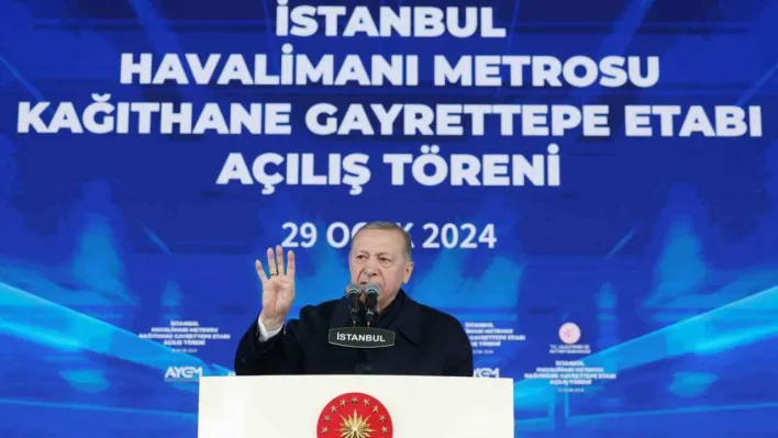 Cumhurbaşkanı Erdoğan: 'İstanbul'da tamamlanan raylı sistem uzunluğu 338.5 kilometreye çıkıyor'