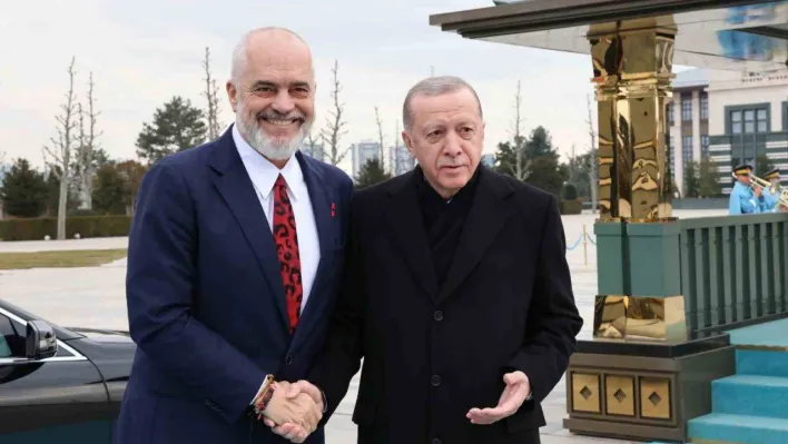 Cumhurbaşkanı Erdoğan, Arnavutluk Başbakanı Edi Rama'yı resmi törenle karşıladı