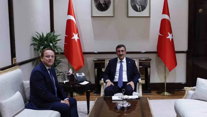 Cumhurbaşkanı Yardımcısı Yılmaz, AB Komisyonu Komşuluk ve Genişlemeden Sorumlu Komiseri Oliver Varhelyi'i ağırladı