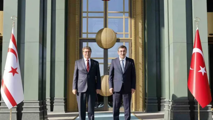 Cumhurbaşkanı Yardımcısı Yılmaz, KKTC Başbakanı Üstel bir araya geldi