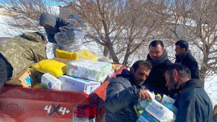 Deprem bölgesindeki uzak köylere yardım ulaştırıyorlar