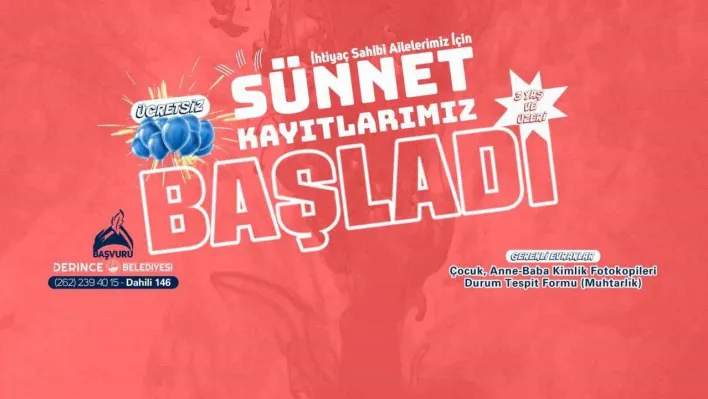 Derince'de sünnet şöleni kayıtları başladı