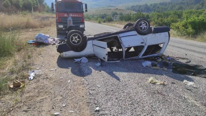 Dikenli Boğaz mevkiinde trafik kazası meydana geldi