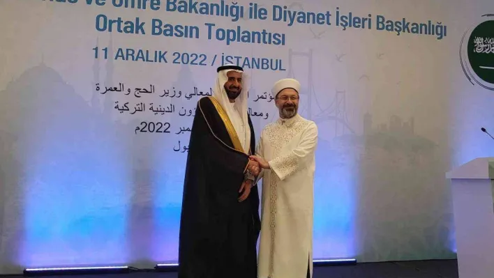 Diyanet İşleri Başkanı Erbaş: '2023 hac organizasyonu ile ilgili ocak ayında Cidde'de hac protokolü imzalayacağız'