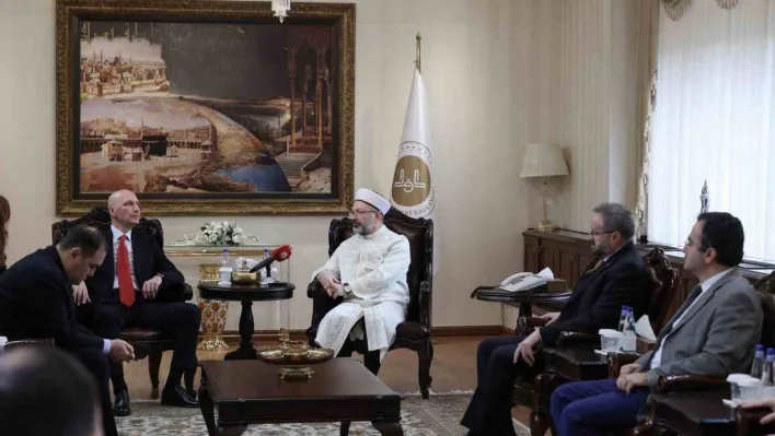 Diyanet İşleri Başkanı Erbaş, Gürcistan Devlet Din İşleri Ajansı Başkanı Vashakmadze'yi kabul etti