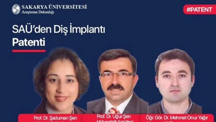 Doğal diş hareketini taklit eden implant patentle tescillendi