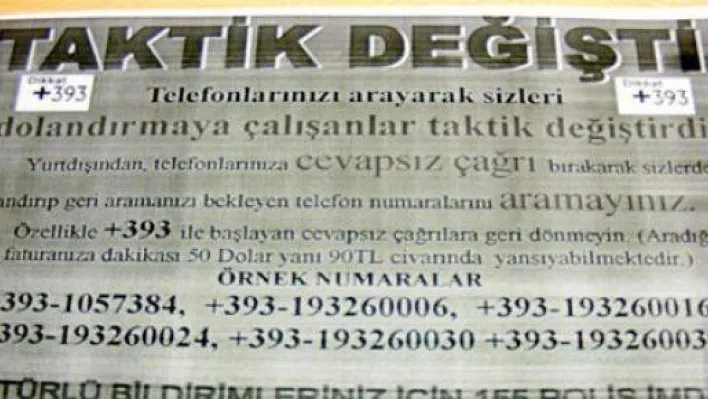 Dolandırıcıların son numarası 