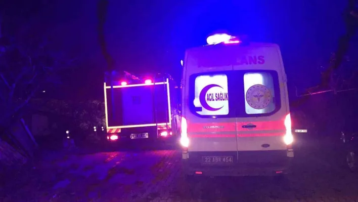 Edirne'de baca yangını ekipleri alarma geçirdi