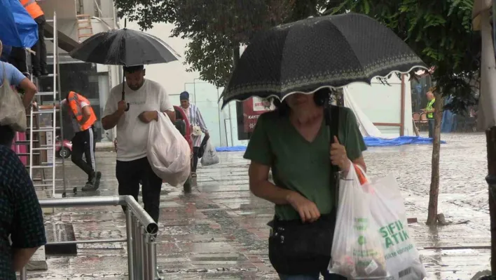 Edirne'de kuraklığın ardından sağanak yağış etkili oldu