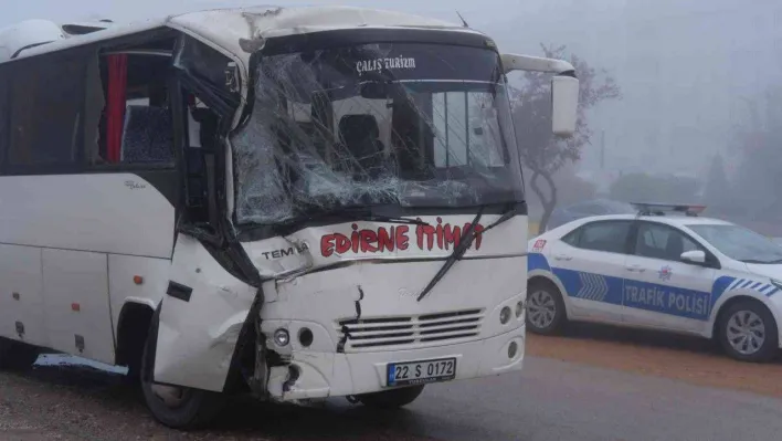 Edirne'de trafik kazası: 20 yaralı