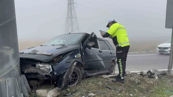 Edirne'de yoğun sis kazaya sebep oldu