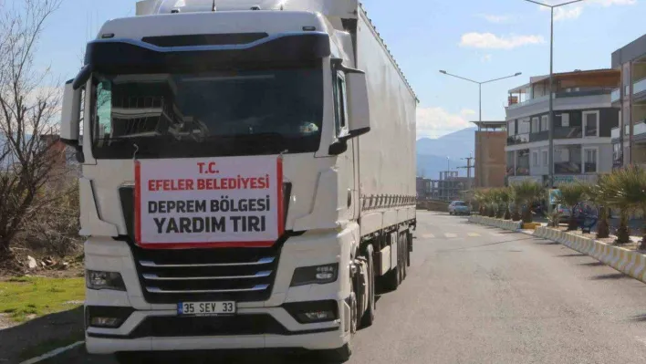 Efeler el ele verdi, 8 tır yardım malzemesi toplandı