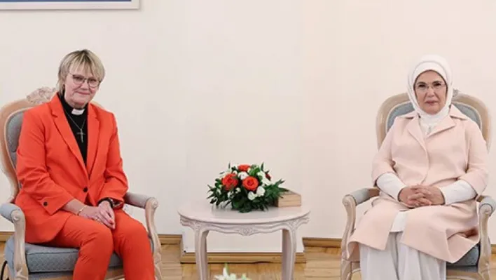 Emine Erdoğan, İsveç Başbakanı Kristersson'un eşi Birgitta Ed ile görüştü