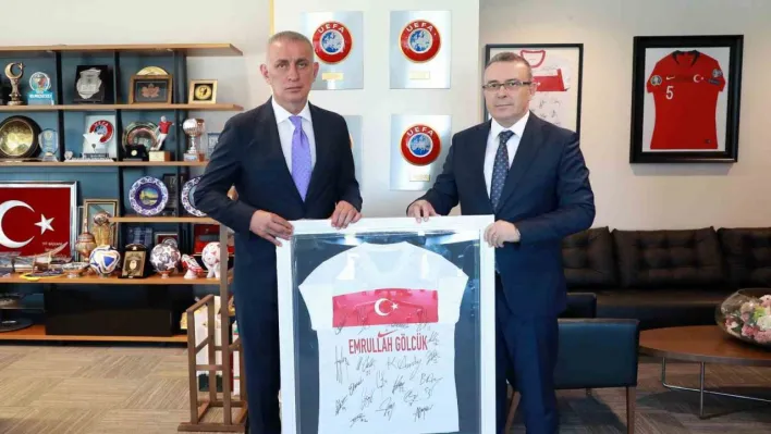 Emrullah Gölcük'ten TFF Başkanı Hacıosmanoğlu'na ziyaret