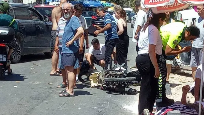 Erdek'te motosikletler çarpıştı: 2 yaralı