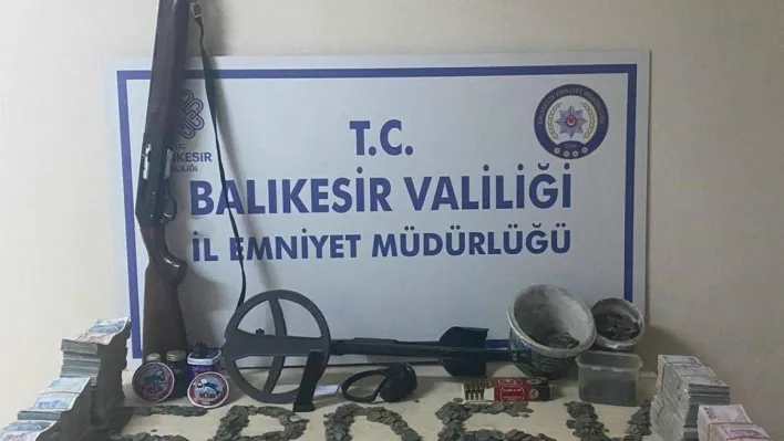 Erdek'te tarihi eser operasyonunda 3 kişi yakalandı