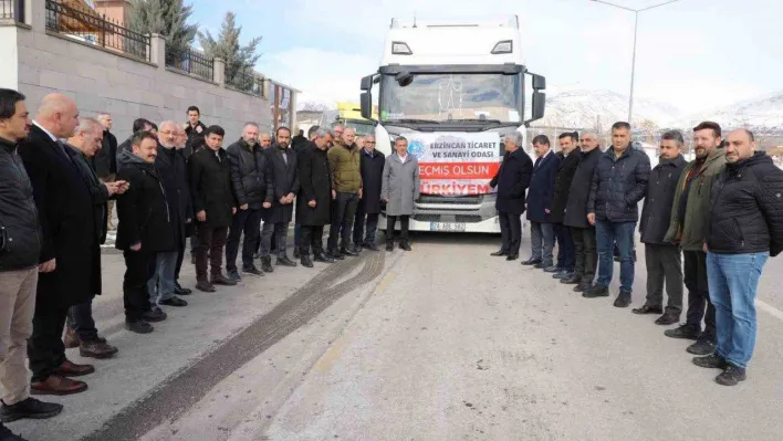 Erzincan TSO yardım tırı yola çıktı