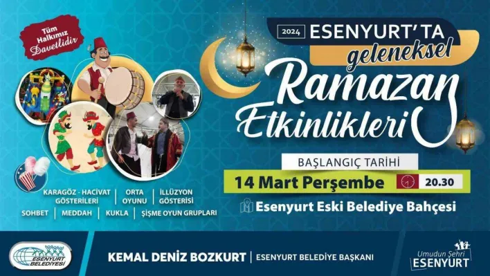 Esenyurt'ta geleneksel Ramazan etkinlikleri başlıyor