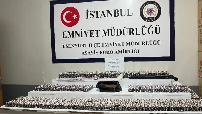 Esenyurt'ta narkotik operasyonu: 14 bin 14 adet epilepsi hapı ve uyuşturucu madde ele geçirildi