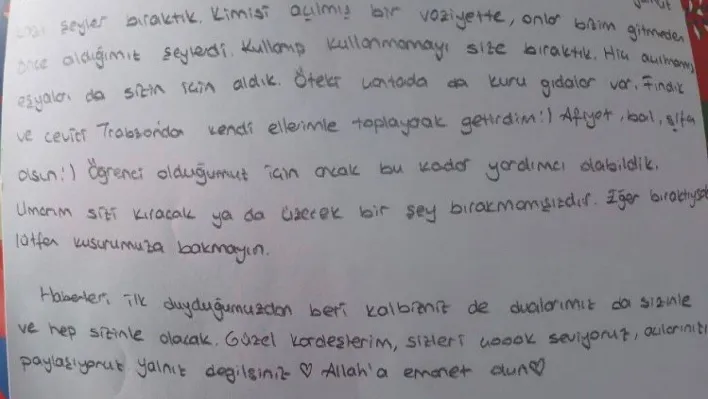 Eskişehir'de üniversiteliler depremzedeler için masalarını dolu bıraktı