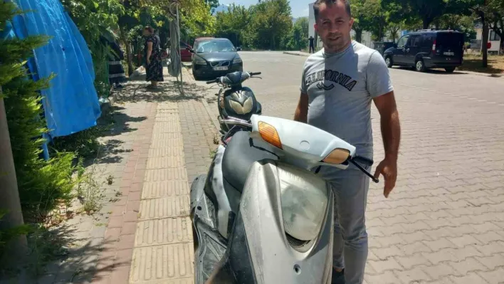 Fabrika önünden çalınan motosiklet bulundu