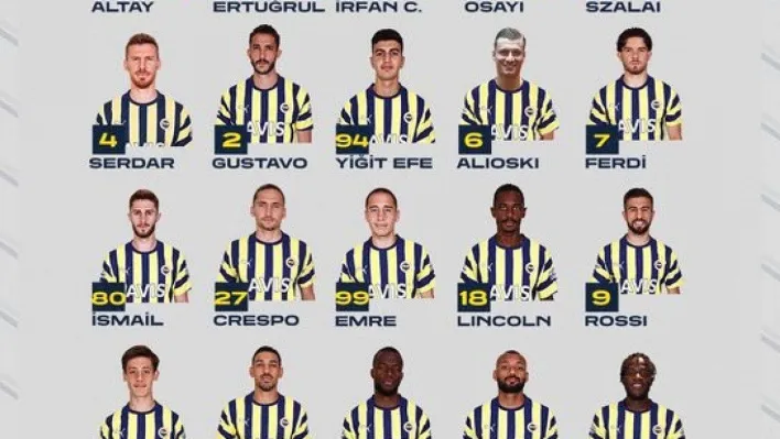 Fenerbahçe'nin AEK Larnaca maçı kamp kadrosu belli oldu