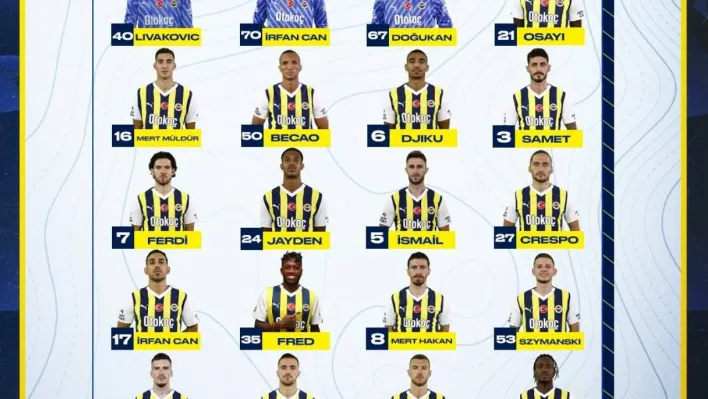 Fenerbahçe'nin Alanyaspor maçı kamp kadrosu açıklandı