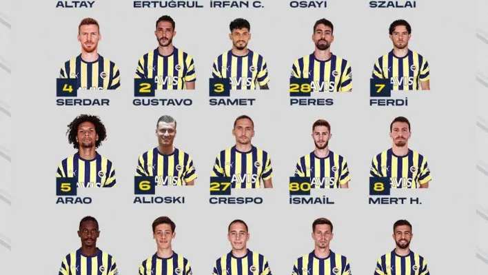 Fenerbahçe'nin Gaziantep FK maçı kamp kadrosu açıklandı