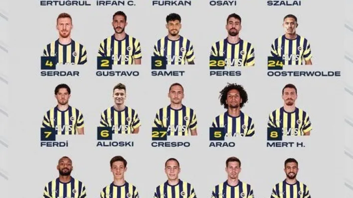 Fenerbahçe'nin, Sivasspor maçı kamp kadrosu belli oldu