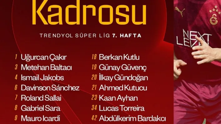 Galatasaray'ın, Alanyaspor maçı kamp kadrosu belli oldu