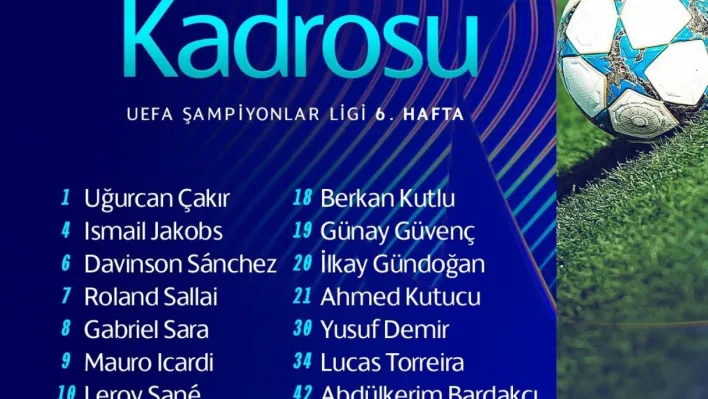 Galatasaray'ın, Monaco maçı kamp kadrosu belli oldu