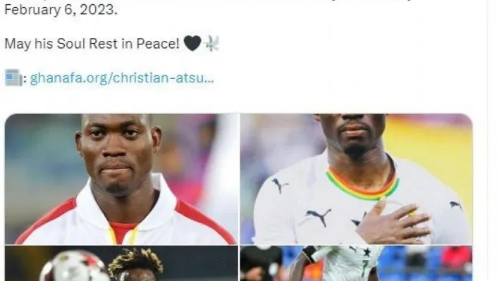 Gana Futbol Federasyonu'ndan Atsu için taziye mesajı