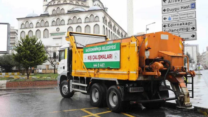 Gaziosmanpaşa'da ekipler karla mücadeleye hazır