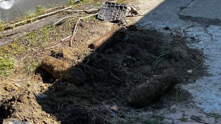 Gelibolu'da Çanakkale Savaşları'ndan kaldığı değerlendirilen 4 adet patlamamış top mermisi bulundu