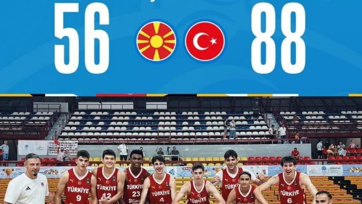 Genç Erkek Basketbol Milli Takımı, ilk maçında ev sahibi Kuzey Makedonya'yı mağlup etti
