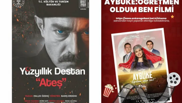 Gölbaşı Belediyesi'nden ücretsiz sinema ve tiyatro etkinlikleri