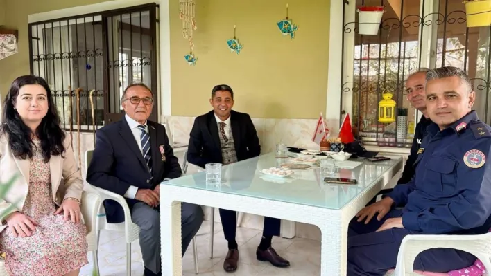 Gömeç'te Kıbrıs gazisine vefa ziyareti