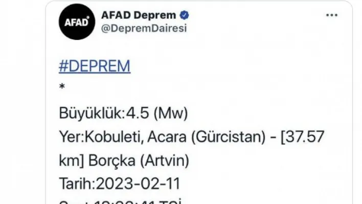 Gürcistan'daki  depremle ilgili Artvin Valiliğinde açıklama geldi