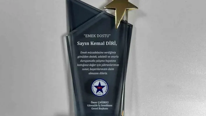 Güven-İş'ten İHA'ya ödül