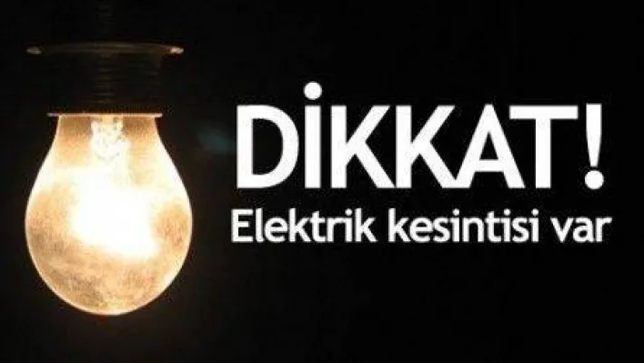 Hafta sonu elektrik kesintisi yapılacak