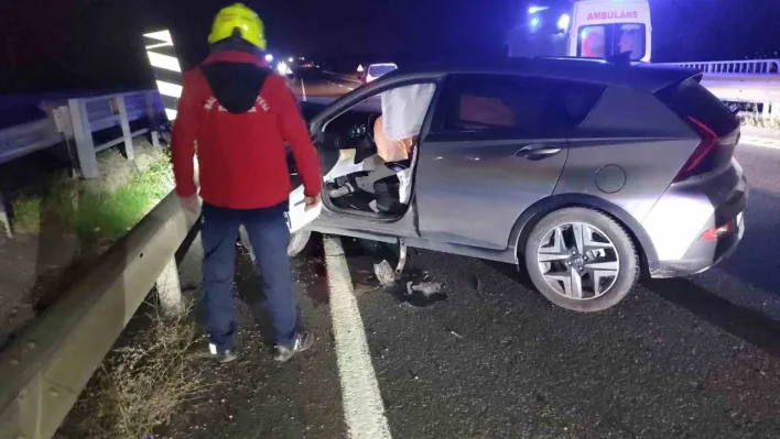 Havran'da otomobil ile motosiklet çarpıştı: 1 yaralı