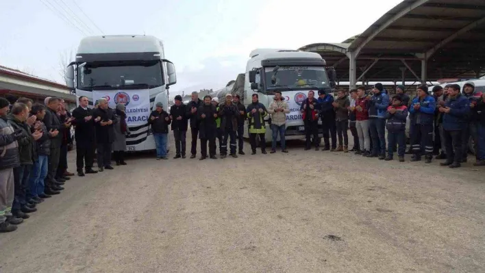 Hisarcık'tan deprem bölgesine 100 ton kömür gönderildi