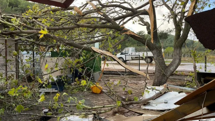 Hortum ve yıldırım Havran'da hasara yol açtı