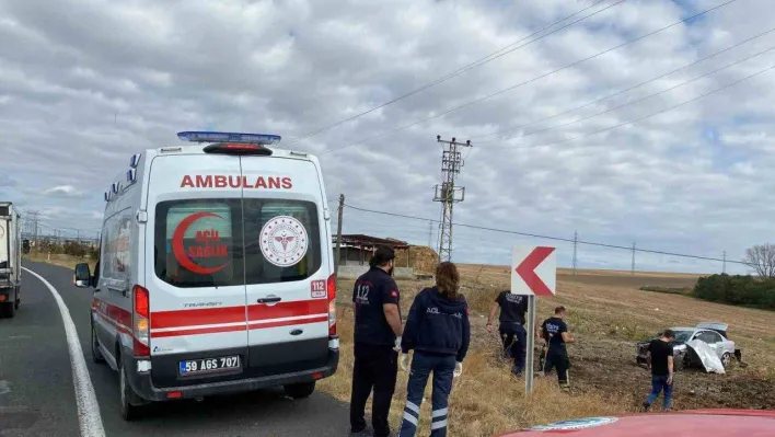 Hurdaya dönen araçtan sağ salim çıktı