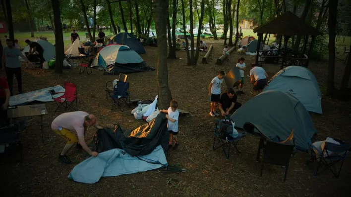 İlk ateş yandı, baba-çocuk kampı başladı