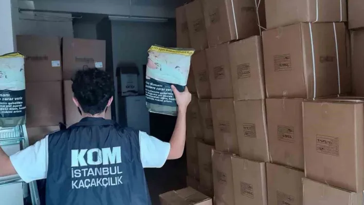 İstanbul'da 32 milyon lira değerinde 5 ton kaçak tütün ele geçirildi