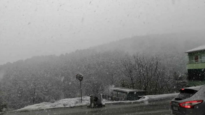 İstanbul'da Aydos Ormanı ve çevresinde kar yağışı etkili oluyor