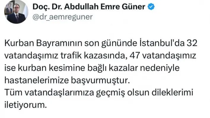 İstanbul'da bayramın son gününde 79 kişi hastaneye başvurdu