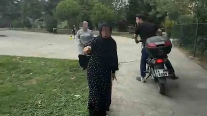 İstanbul'da parkta 'köpeğe top attın' kavgası kamerada: 'Türbanından utan' diyerek aşağıladı