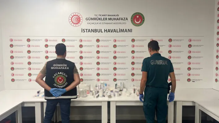 İstanbul Havalimanı'nda piyasa değeri 27 milyon lira olan kaçak ilaç ele geçirildi